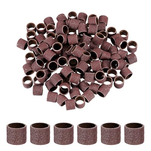 HARFINGTON 200pcs Sanding Drums 1/2 Inch Grit 120 Sanding Sandpaper Mini Sanding Sleeves for Drum Sander Rotary Tools