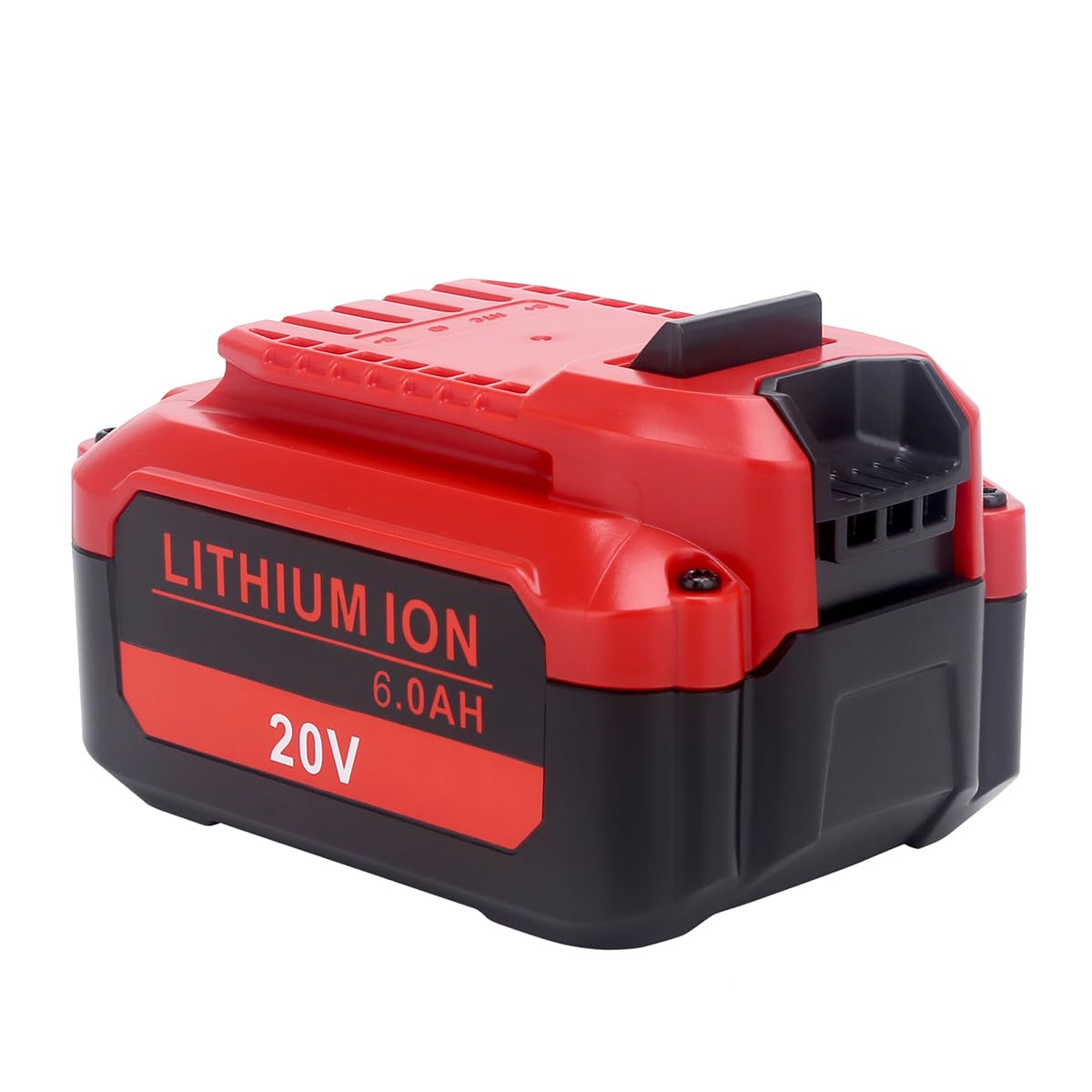 Batteria di ricambio aggiornata al litio da 6,0 Ah 20 V, compatibile con utensili da esterno senza fili Craftsman serie V20, compatibile con batterie Craftsman CMCB206, CMCB204, CMCB202 da 20 Volt MAX