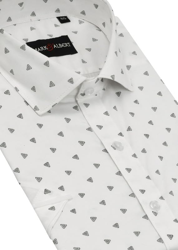 Image of MARK & ALBERT Mens Half Sleeves Printed Shirt