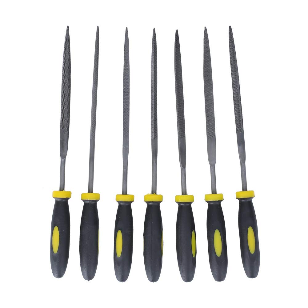 Set di lime da 18 pezzi in acciaio ad alto tenore di carbonio per legno, metallo, vetro e ceramica - Include 4 lime grandi a triangolo piatto, semitonde e tonde con 14 lime di