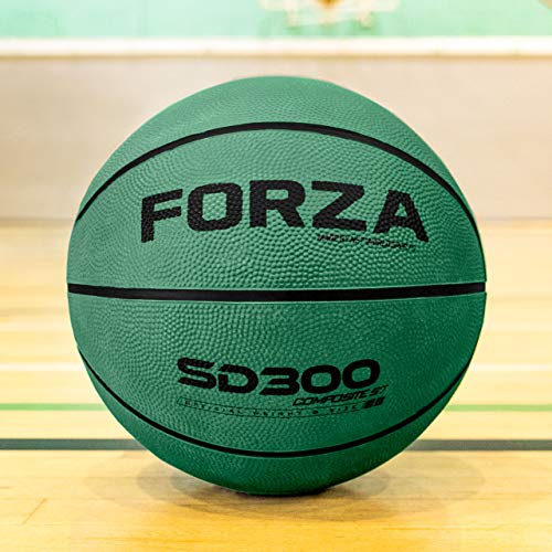 FORZA SD300 Jugendbasketball │ Größe 3, 5, 6 und 7 Basketbälle (Größe 7 | Grün, Einzeln)