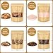 Blisstime Stand Up Pouch, 100 Pack Self-seal Kraft Paper Bags with Matte Window and Tear Notch Resealable Bags for Small Business and Home Use (5.5 X 7.9 Inches)