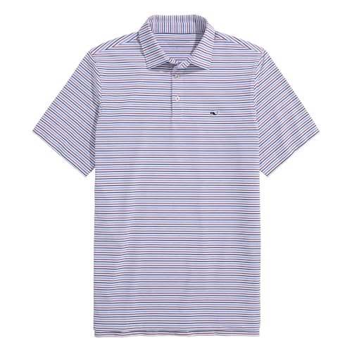 vineyard vines Men's Multi-Bradley Stripe Sankaty Polo