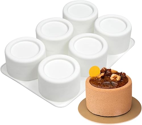 Molde de silicona para mousse, moldes de postre de 8 cavidades para pastel de queso, chocolate, gelatina, pudín, helado, flexible, antiadherente,