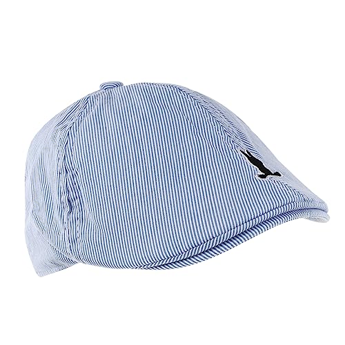 Striated Rabbit Beret Hat Soft and Breathable Beret for Boys for All Seasons and Outdoor Use Comfortable Rabbit Design Blue