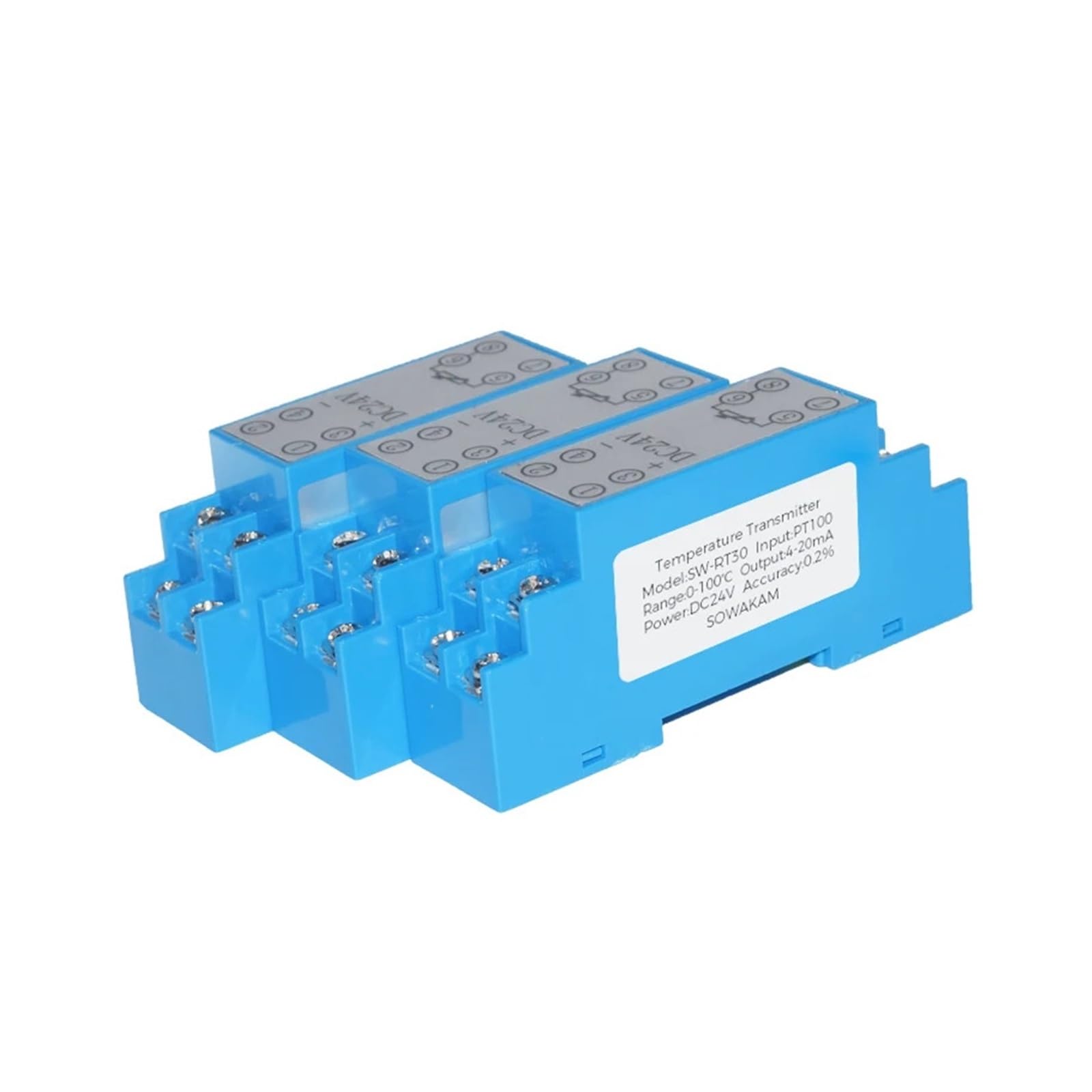 JJKKOZVQF 1PCS PT100 Temperature Transmitter -200-650C PT100 Sensor 4-20mA 0-5V 10V Output DC24V Thermistor Temperature Transducer(0-5V 0-100C)