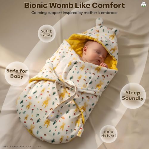 Image of StarAndDaisy Swaddle for New Born Baby, Baby Sleeping Bag, Swaddle Cloth Or Muslin Swaddle Wrap for New Born Baby 0-9 Months, (Boys & Girls)
