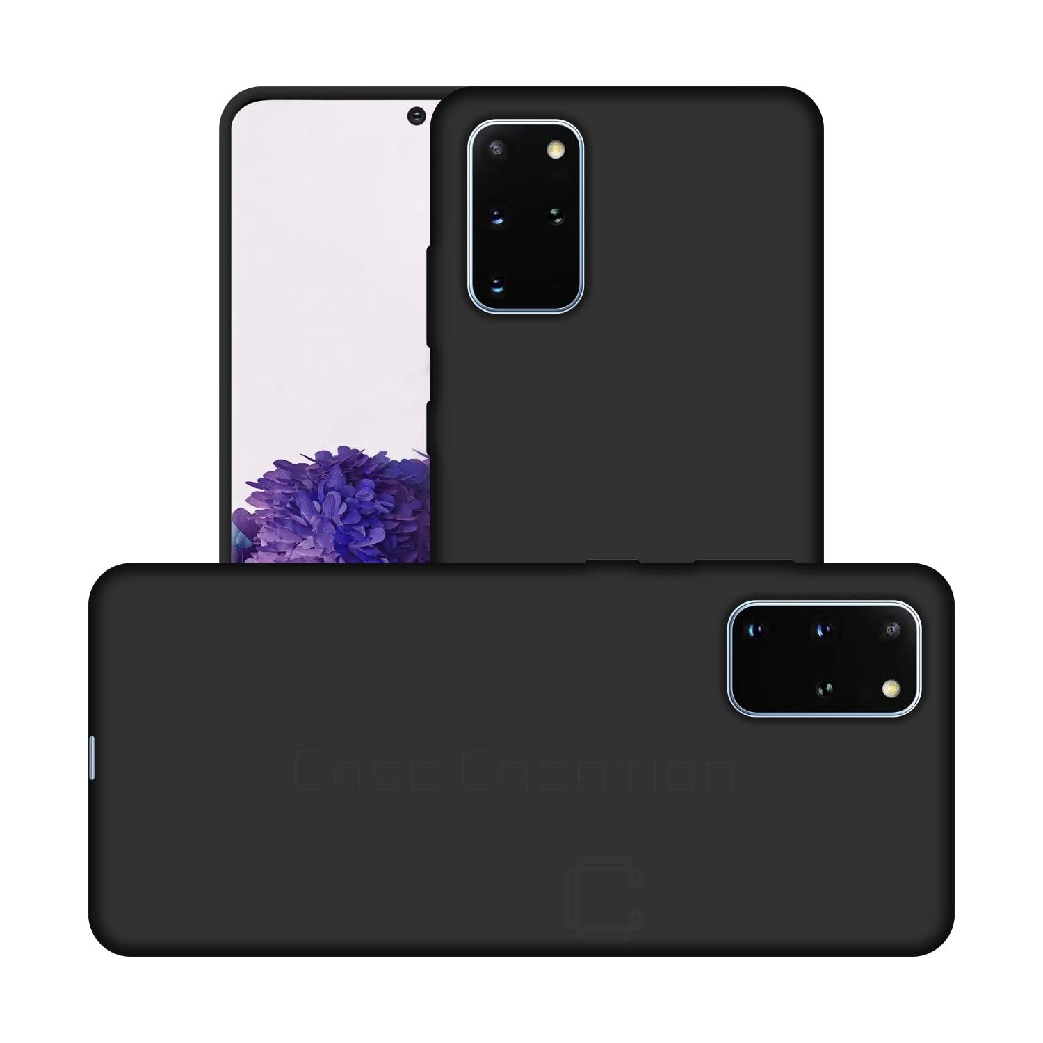 Case Creation Galaxy S20 Plus Soft Black Silicone Silicone, Black Rubber Silicone Back Cover, Back case, Plain Cover case for Samsung Galaxy S20 Plus (HD Black) (B09BR78FFQ) Amazon Price History, Amazon Price Tracker