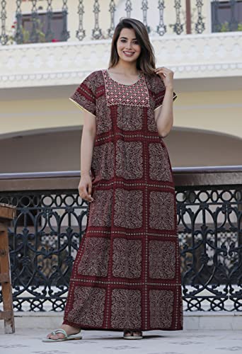 G4Girl Cotton Embroidery Nighty for Womens/Girls (Z7) - Image 6