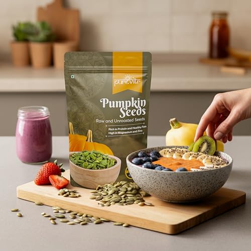 Image of Purevitr Pumpkin Seeds & Flax Seeds Combo | 400g (200g Each) | High in Protein, Fiber & Omega-3 | Nutrient-Rich Superfood | Raw & Natural