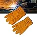 Leather Work Large Gloves for Men or Women, for Gardening, Tig/Mig Welding, Construction, Chainsaw, Farm, Utility, Firm Grip, Durable,Yellow