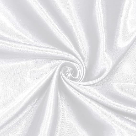 Filloxy Plain Silky & Shine Satin Fabric Material for Fashion Design
