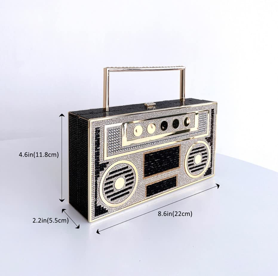 Image of Women Retro Crossbody Bag Rhinestone Fun Unique Evening Clutch Purses for Women