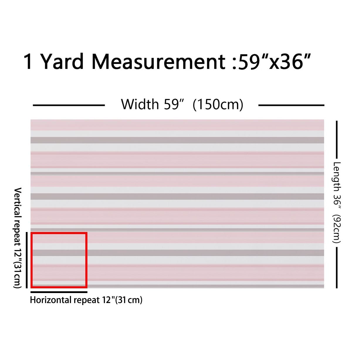 Homewish Tessuto Linea Strisce Rosa by The Yard