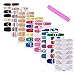 Produktbild Ebanku 8 Blatt Nagelfolie Selbstklebend Glitzer Nagelaufklebers, 112pcs Nagelsticker Nagelkunst Sticker, Maniküre Sticker Schöne Mode DIY Dekoration
