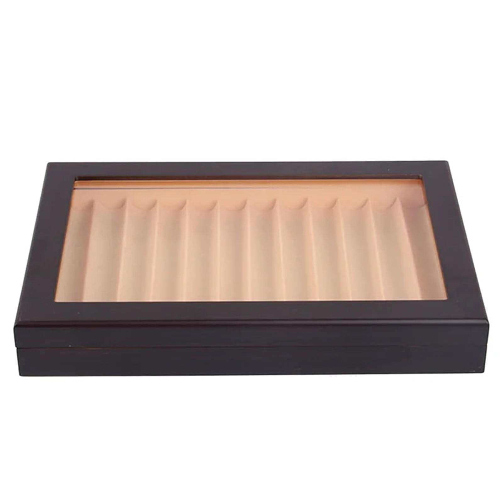 Porta Penne Per Scrivania Espositore for penne con griglia in legno, contenitore for penne con finestra trasparente, organizer for collezione
