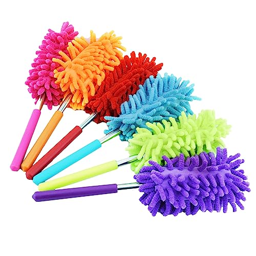 Pack of 2 Staubwedel Teleskop Mop Dusters Extendable Duster Staubwedel Lang Ausziehbar Staubwedel Waschbar Soft Dusting Remover Microfibre Duster Dust Wipe Cleaner Telescopic Duster(Farbe Zufällig)
