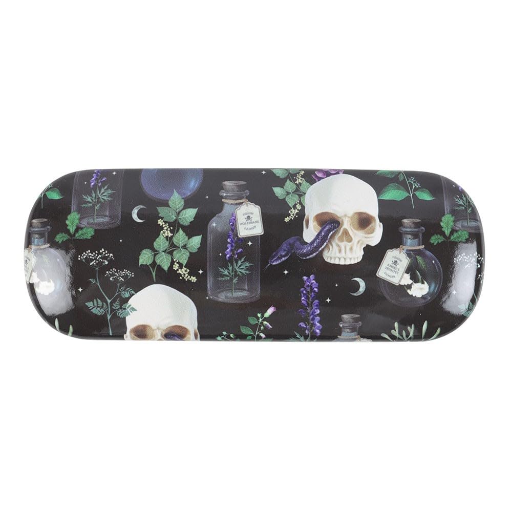 Gothic Skull & Serpent Design Venom & Vine Hard Glasses Sunglasses Case
