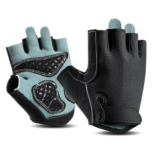 Gym Gloves for Men and Women Shock-Absorbing Gel Padding Anti-Slip Grip Breathable Mesh Durable Stylish Exercise Gloves for Weight Lifting Road Bike Gym Outdoor Training (X-Large)