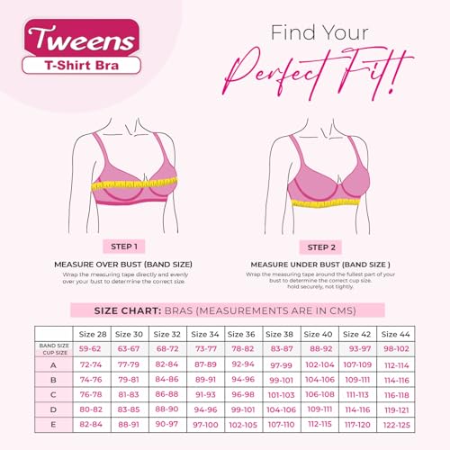 Image of Tweens - Heavily Padded Semi Push-Up Bra - Polyamide Fabric - 3 /4th Coverage, Wireless, Multiway Straps, Seamless - Everyday T-Shirt Bra