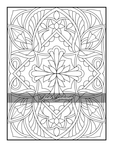 100 Amazing Patterns: An Adult Coloring Book with Fun, Easy, and Relaxing Coloring Pages - Image 93