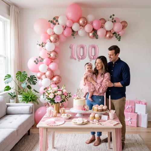 Image of TONIFUL 2 Set Candy Pink Number Balloons 16 Inch 0-9 Mylar Foil Balloons 20 Pcs Sweet Pink Small Custom Digital Ballons for Girls Birthday Baby Shower Sweet 16 Anniversary Party Decorations