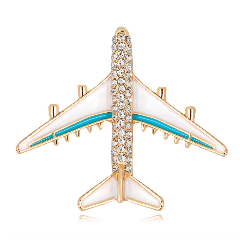 SYGA Brooch Pin Fashion Crystal Rhinestone Jewellery Pin Vintage Clothing Accessories Decoration Aircraft Fashion Brooches for Women- S58 (B0CY29SGFT) Amazon Price History, Amazon Price Tracker