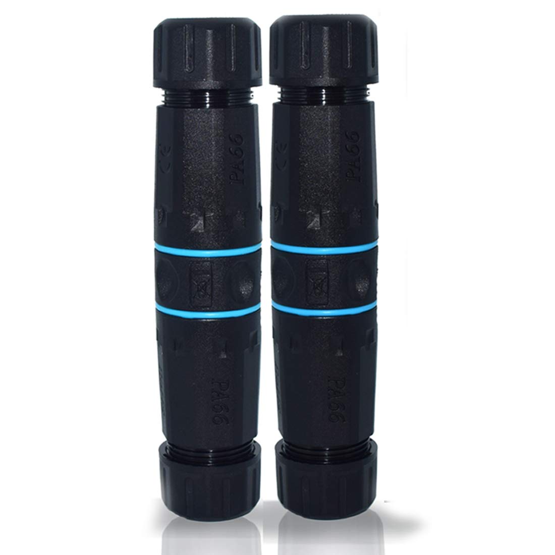 ELifeApplyRJ45 Waterproof Connector, Cable Connector Female to Female, with Shielding Cable Coupler-CAT6-YMP23-Blue-2PCS