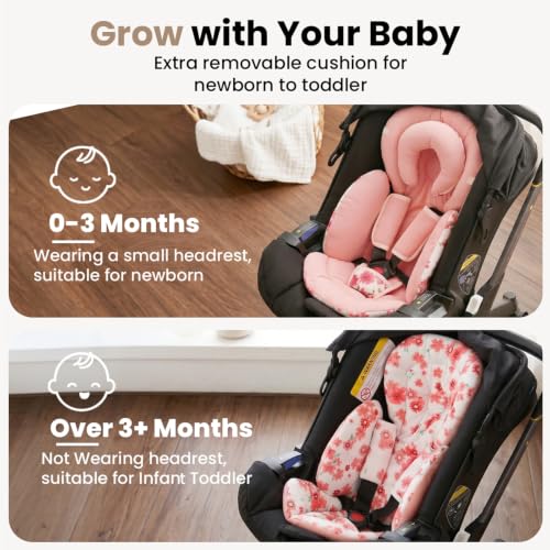 Infant Car Seat Insert for Baby Head Body Support - image 3