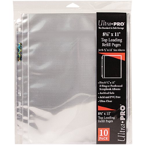 8.5-inch-by-11-inch Sheet Protector Refill Pages for Albums or Scrapbooks