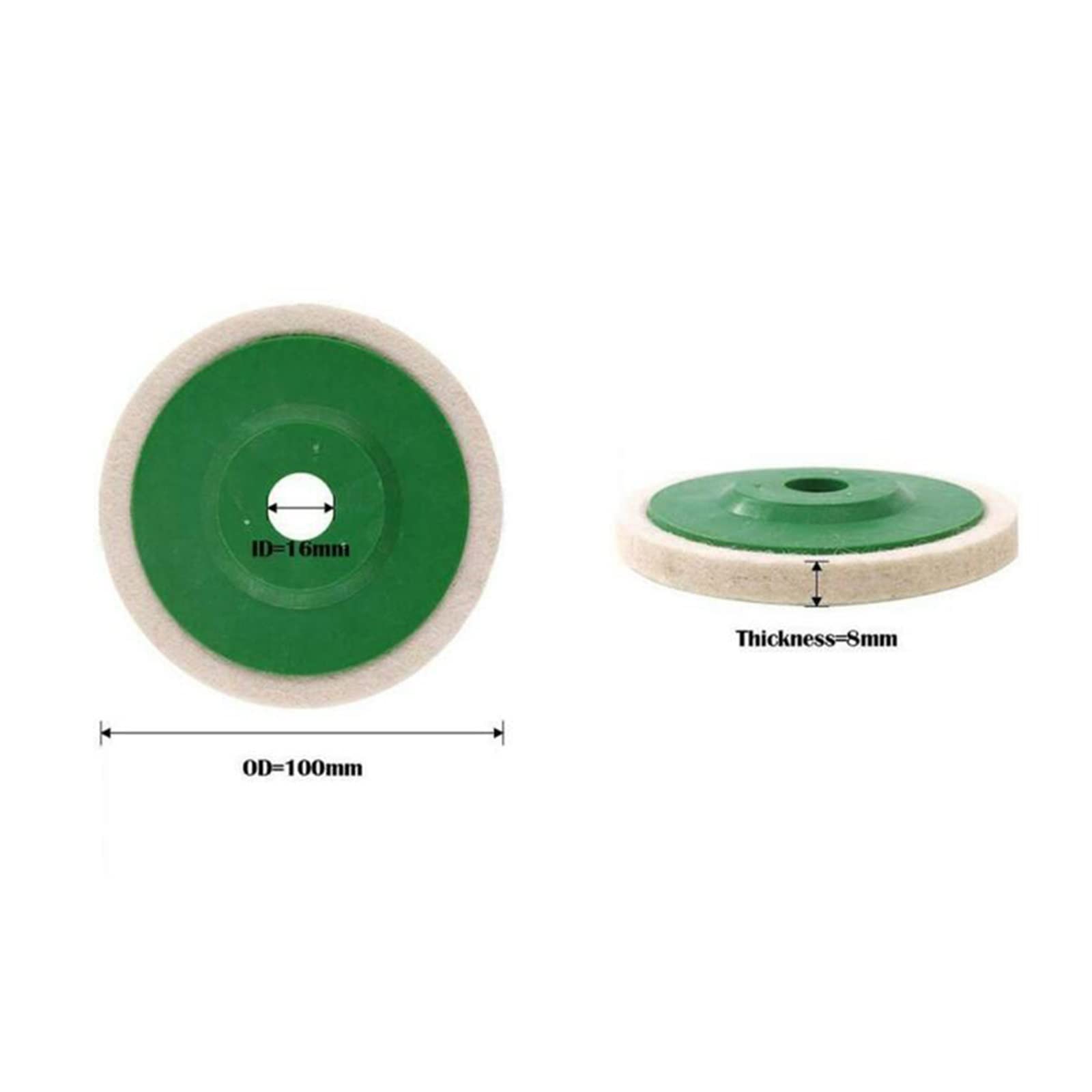 Set De Disques De Polissage En Laine 100/115/125 Mm – Pour Meuleuse D'angle, Idéal Métal, Marbre, Verre