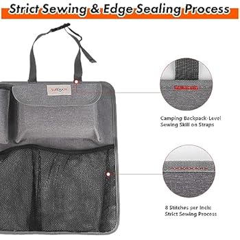 CGEAMDY Oxford Fabric Car Boot Organiser Foldable Waterproof With 4 Pockets Car Storage (Black