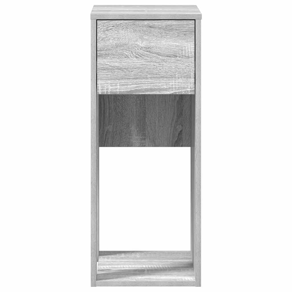 Computerschrank mit Schublade Grau Sonoma 30x44x74 cm, Büroorganisation Aufbewahrung, Holzwerkstoff Schreibtisch Beistelltisch für Heimbüro, Stauraum für Computergehäuse