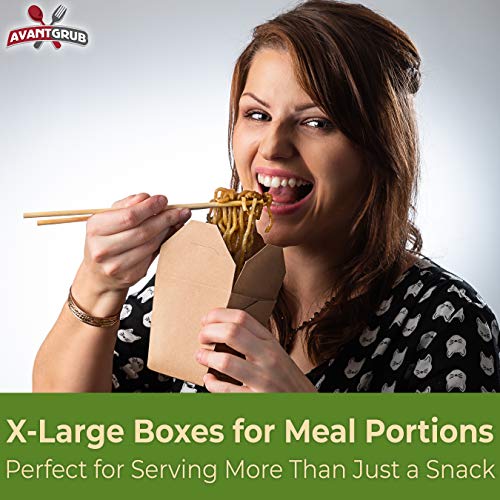 image for Avant Grub Eco-friendly, Durable 26oz Chinese Take Out Boxes 50pk. 100