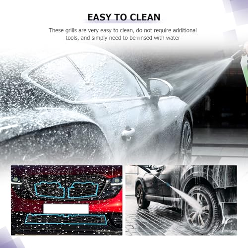 Image of LUWU CX5 2026 Front Grill Mesh Compatible With 2026 Mazda CX-5 Front Mesh Grill Inserts Trims Front Mesh Grille Cover Guard Assembly Set for Mazda CX5 2026 Car Exterior Accessories ABS Material Black