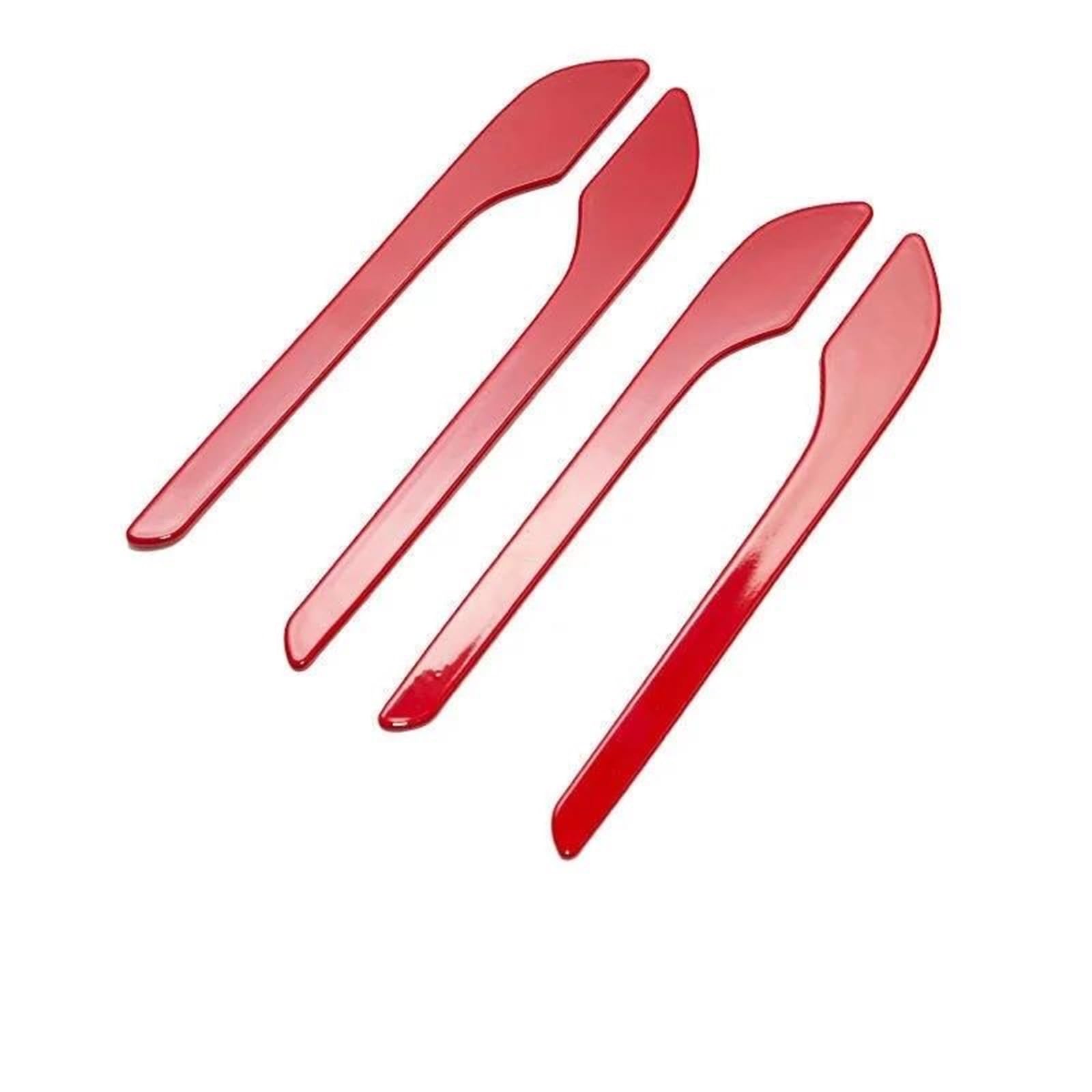 Piwine Rosso Handle Sticker For Tesla For Model 3 Y Carbon Fiber Black White Red Car Door Handle Cover Trim Sticker Styling Auto Accessories(Rosso)