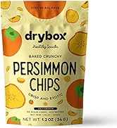 Drybox Dried Persimmons 1 Pack Chewy Persimmon Chips Sliced Unsweetened Fruit Snack Crisps, No Su...