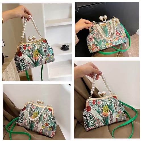 Crossbody Bags for Women Trendy Floral & Leaf Print Fashion Versatile Elegant Purse for Ladies Shoulder Sling Handbags3
