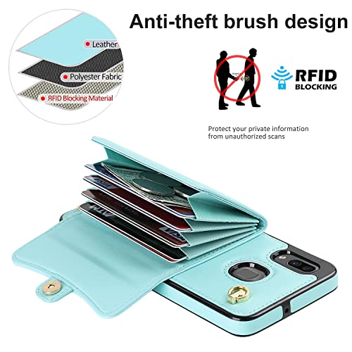 XYX Capa carteira para Samsung A20, bloqueio de RFID, compartimento para vários cartões, bolsa de co