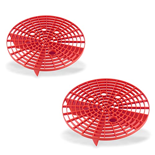 Amiss 2 Pack Car Wash Bucket, Automotive Wash Tool and Detail Kits, Scratch Prevention Bucket Tool, Car Interior Exterior Accessories, Fits 10.2 Inch - Red