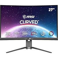 MSI MAG 275CQRF-QD Monitor Gaming 27' WQHD, VA rapido, 170Hz / 1ms GTG, (2560 x 1440),1000R, AMD...