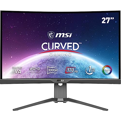 MSI MAG 275CQRF-QD 27 Inch WQHD Curved Gaming Monitor