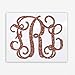 GLITTER Vine Monogram Decal Sticker for Yeti Tumblers Laptop Car Windows IPads Etc.
