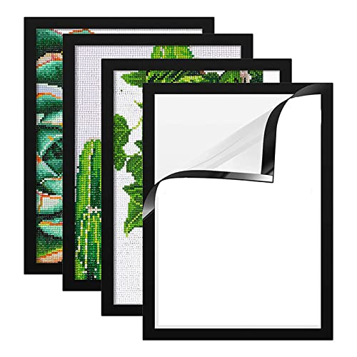 Huacan Diamond Painting Frames 12x16in/30x40cm Magnetic Diamond Art Frame Self-Adhesive (4 Pack)