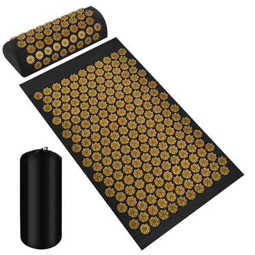 Esterilla Acupresion - Massage Mat Con Almohada - Almohadilla De Acupresión Para Relajación Muscular, Meditación, Masajes, Relajación Y Mejorar La Circulación Sanguínea