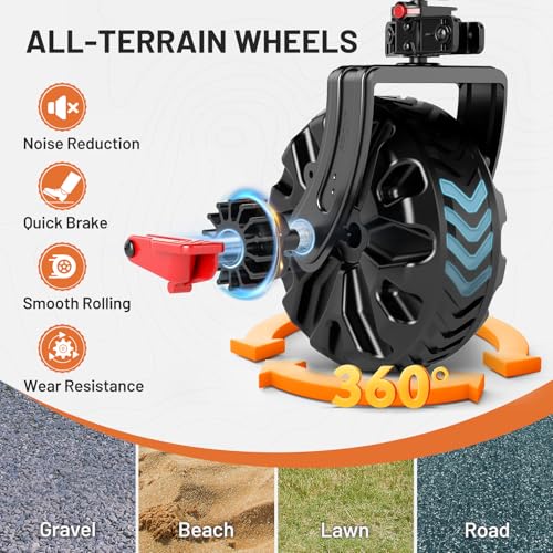 Image of TIMBER RIDGE 600L Beast Wagon 26 inch W Extra Wide All Terrain Folding w /Big Wheels, Cargo Net & Tailgate, 400lbs Heavy Duty Portable Cart 54.5 inch L Large Collapsible Wagons for Camping, Sports, Dogs, Black