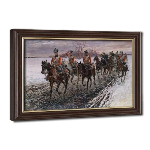 Impression sur toile The Retreat From Moscow de Jan Van Chelminski édition premium