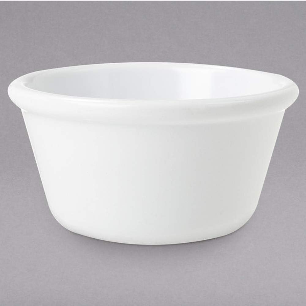 GET RM-400-W Melamine Ramekins, 4 Oz, 3.25" Diameter x 1.75" Deep, White, Case of 4 Dozen