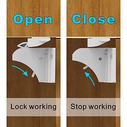 Hellopony C3206 Upgraded Magnetic Cabinet Locks (32Locks And 6 Keys) Baby Proofing Magnetic Safety Locks thumb #4