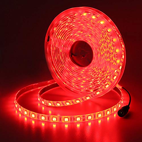 JOYLIT 24V LED Strip 5M Rood 620-625nm SMD5050 300LEDs LED Tape Licht Waterdichte IP65 Lichtstrip voor Residentieel, Commercieel, Industrieel